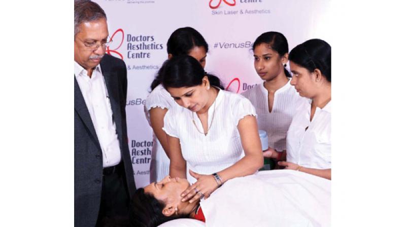 Dr George Varghese Koluthara at an express treatment  procedure