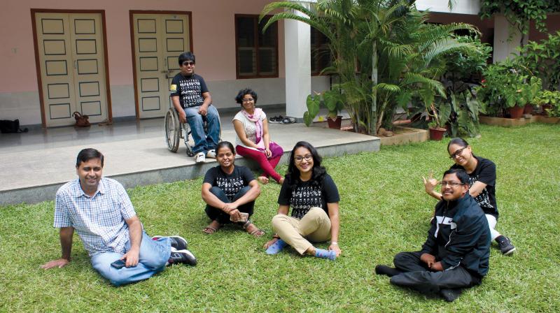 Youngsters volunteering with GiftAbled in training sessions with  differently-abled people (Image DC)