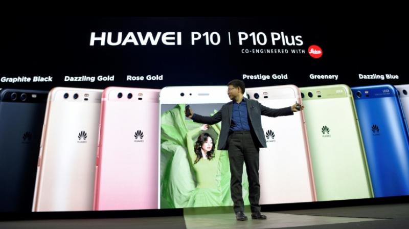 Huawei unveiled the P10 and larger P10 Plus at the annual Mobile World Congress in the Spanish city of Barcelona on Sunday. (Photo: AFP)