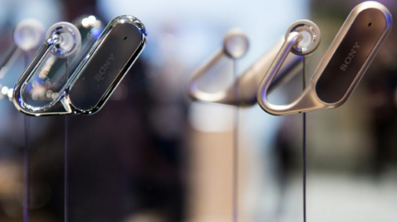 Sony Xperia ear devices are displayed at the Mobile World Congress on the third day of the MWC in Barcelona, on March 1, 2017