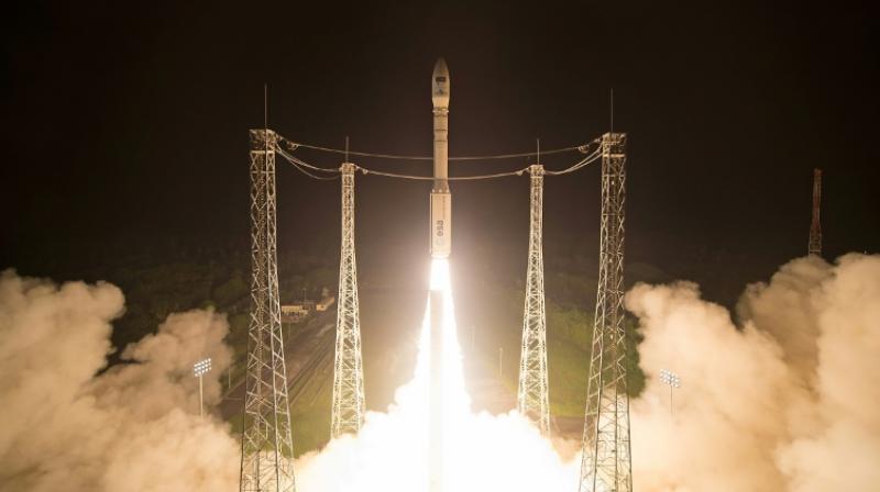 A Vega launcher carrying the Sentinel-2B satellite lifts off from Europes Spaceport in Kourou, French Guiana on March 7, 2017 (Photo: AFP)