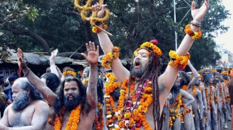 One of the Naga sadhus said that they had brought the blessings of Kasi Viswanath. No one, not even BJP leaders, knew much about them, even their names.
