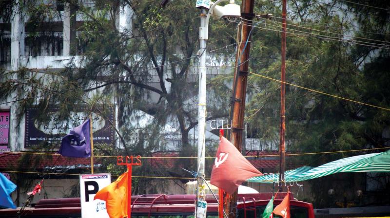 A CCTV camera installed near Mofussil bus stand in Kozhikode. (Photo: DC)