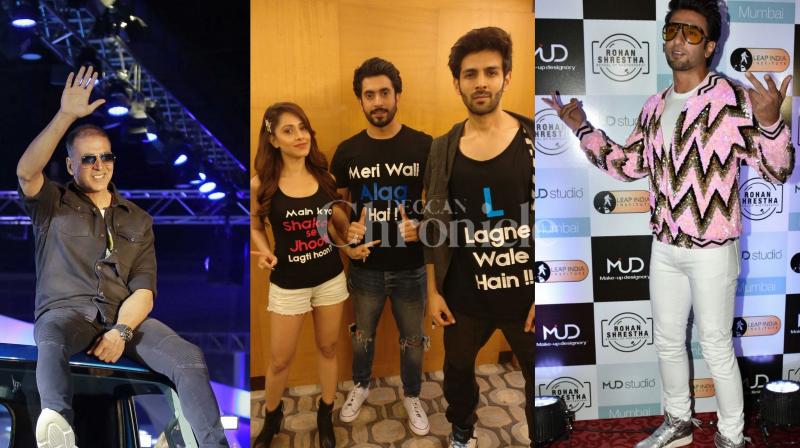 B-town celebs spotted: Akshay, Ranveer, SKTKS stars and others at the event