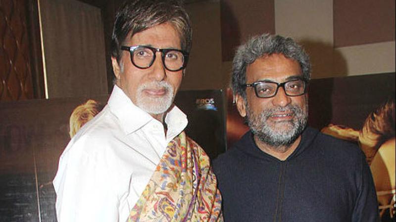 R Balki with Amitabh Bachchan.
