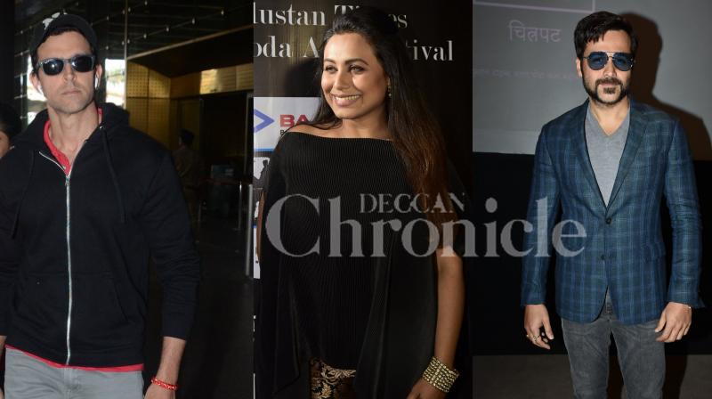 Bollywood stars snapped: Rani, Emraan at the event and Hrithik at airport
