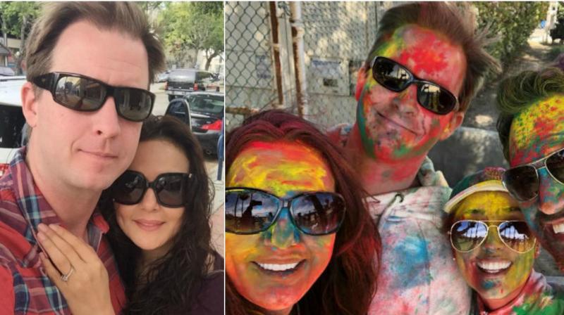 Preity Zinta celebrates Holi with husband Gene Goodenough and friends. (Courtesy: Instagram/Preity Zinta)