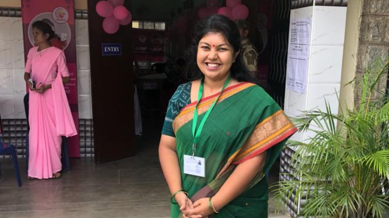 Congress candidate Sowmya Reddy defeated BJPs B N Prahlad to win the Jayanagar seat. (Photo: Twitter)
