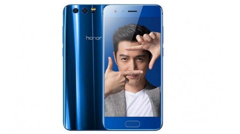 The Honor 9 also comes with a fingerprint scanner which is located on its front panel embedded into the home button. (Image: Honor 9 smartphone)