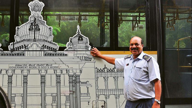 He joined BMTC in 1987 as a driver and never imagined at the time his role in unravelling Benglaurus history. (Photo: DC)