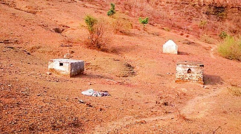 The villages cremation ground where Kuttu Bai took plunge into the pyre of her husband on August 6, 2000.