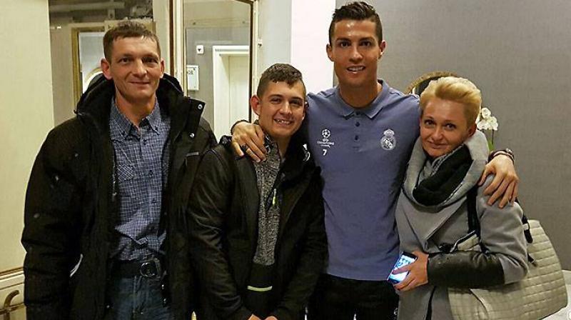 Ronaldo meets Polish boy he helped raise from coma
