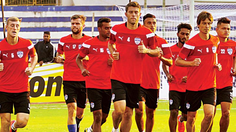 Bengaluru FC players during a training session. (Photo: DC)