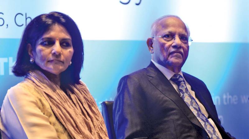 Dr Prathap C. Reddy, Chairman, Apollo Hospitals and Dr Preetha Reddy, Vice Chairperson, Apollo Hospitals,  at the inauguration of the three-day symposium titled Contemporary Advances in Precision Oncology on Friday. (Photo: DC)