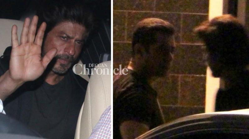 Shah Rukh comes out to party with Salman, other stars
