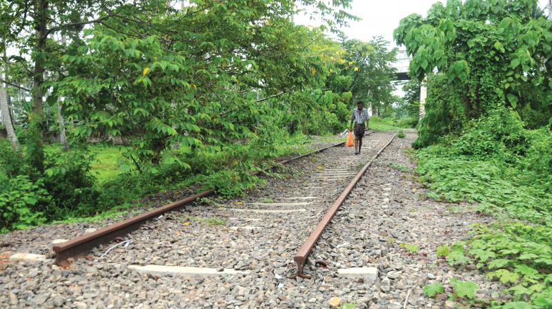 The Angamaly-Kalady railway line is one of the prime examples of the railway projects in Kerala that have reached nowhere. A scene at Kalady where a a small stretch of the work has been completed.  (File pic)  Arun Chandrabose