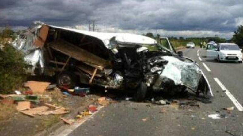 The driver was awake for 14 hours after a night shift (Photo: Facebook)