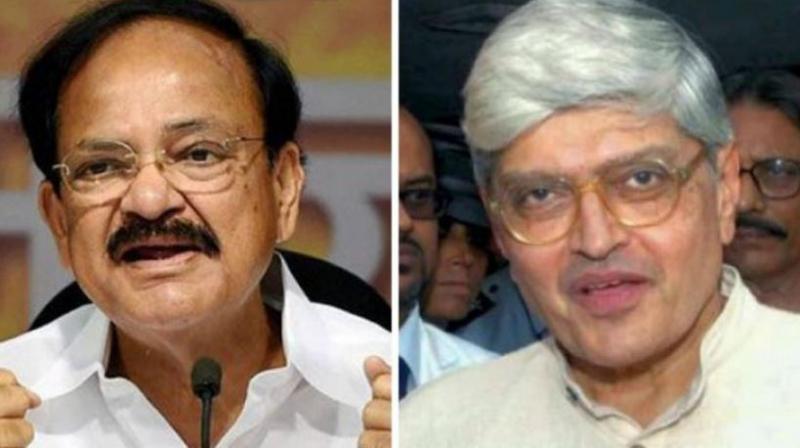 The National Democratic Alliance (NDA) has fielded former union minister M Venkaiah Naidu as its candidate for the post, while Oppositions nominee is former governor of West Bengal Gopalkrishna Gandhi. (Photo: PTI/File)