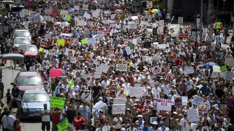 Protesters flooded more than 700 marches, from immigrant-friendly cities like New York and Los Angeles to conservative Appalachia and Wyoming. (Photo: AP)