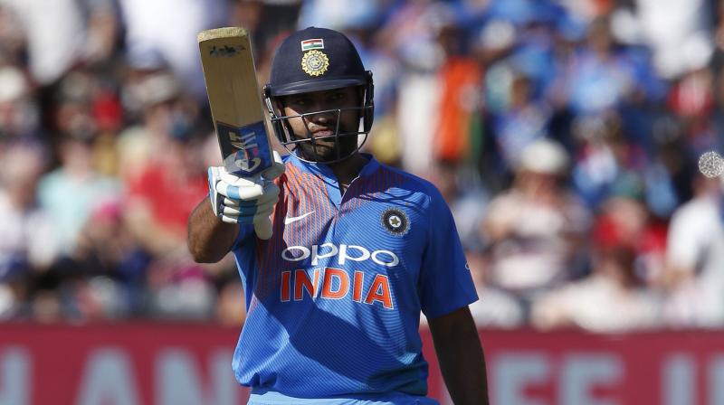 Rohit Sharma became only the second batsman after New Zealands Colin Munro and the first Indian to score three hundreds in T20Is. (Photo: AFP)