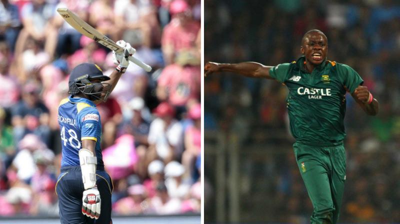 In addition to the fines, three demerit points have been added to both Niroshan Dickwella and Kagiso Rabadas disciplinary records. (Photo: AFP/ BCCI)