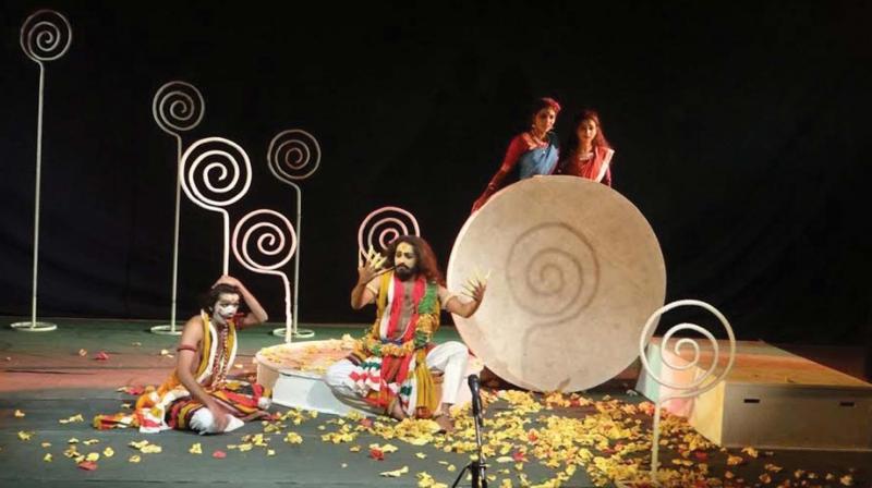 A scene from the play Swapnavasavadatta.