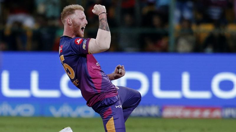 Ben Stokes struck twice in his first over to push Sunrisers Hyderabad on the backfoot. (Photo: AP)