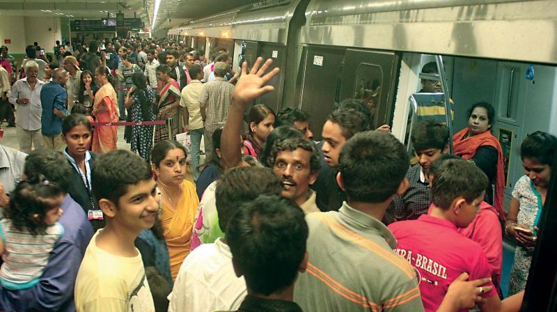 The incident has left women commuters angry and upset as they dont appear to be safe even in broad daylight in one of the busiest Metro stations in the city, which is manned by the Karnataka State Industrial Security Force, a private agency supplied security guards and CCTV cameras.  (Representational image)