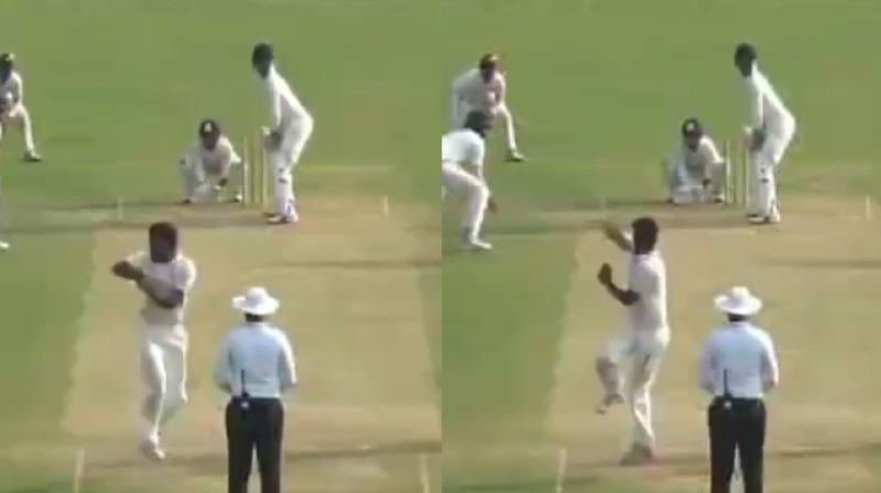 There were discussions on social media that if a batsman is allowed to switch hit why cant a bowler be allowed a variation such as 360 degree rotation on delivery stride. (Photo: Screengrab)