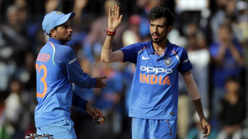 Left-arm wrist spinner Kuldeep Yadav and right-arm leg break Yuzvendra Chahal have established themselves as Indias latest attacking combination. (Photo: AP)