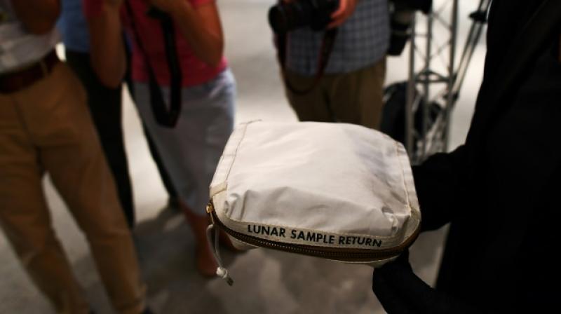 The Apollo 11 bag that Neil Armstrong used to bring back the first ever moon samples is valued at up to $4 million. (Photo: AFP)