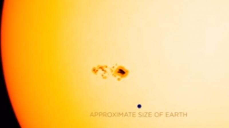 The spot found on the Sun is said to be larger that the size of the planet Earth.