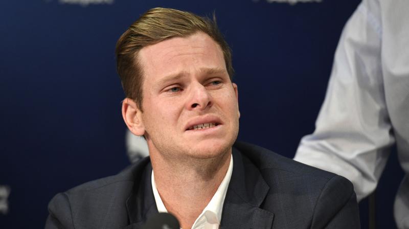 â€œTo the kids...any time you think about making a questionable decision, think about who youre affecting. Youre affecting your parents. To see the way my old mans been... and my mum. It hurts,\ said teary-eyed Steve Smith during a press conference. (Photo: AFP)