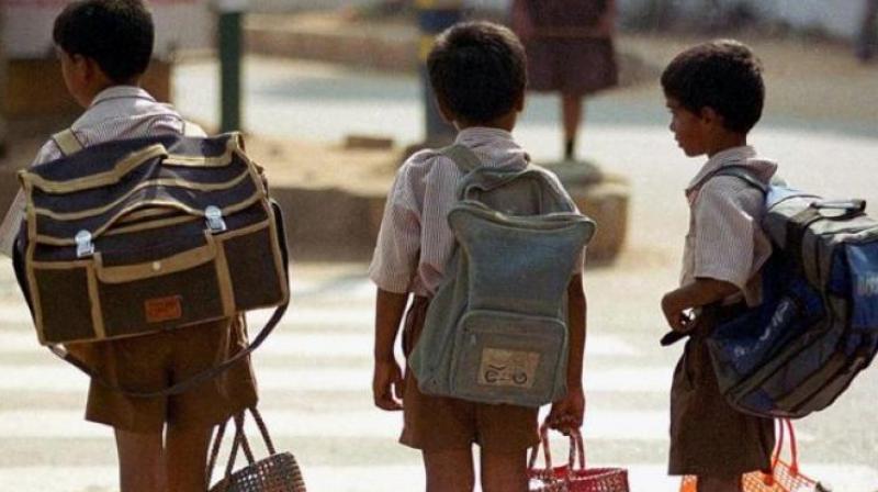 N. Narayana, Telangana Parents Association president said:  GO 22 which was meant to regulate the school bag load remains on paper only. (Representational Image)