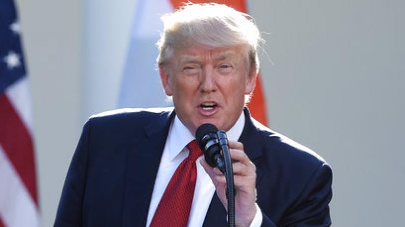 President Donald Trump thanks the audience at the end of joint statements with Indian Prime Minister Narendra Modi in the Rose Garden of the White House in Washington. (Photo: AP)