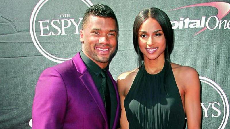 Singer Ciara and her NFL quarterback husband Russell Wilson.