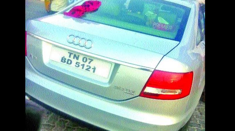 Audi A3 which caused multiple collision on GST road. (Photo: DC)