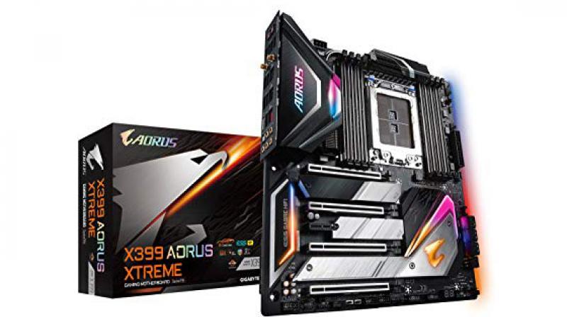 X399 AORUS Xtreme features a colourful multi-zone digital LED light show.