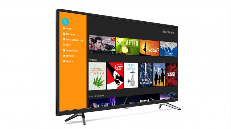The smart TV offers streaming of movies, TV shows, documentaries, music, videos and apps with an Android TV-style interface on Cloud TV X2.