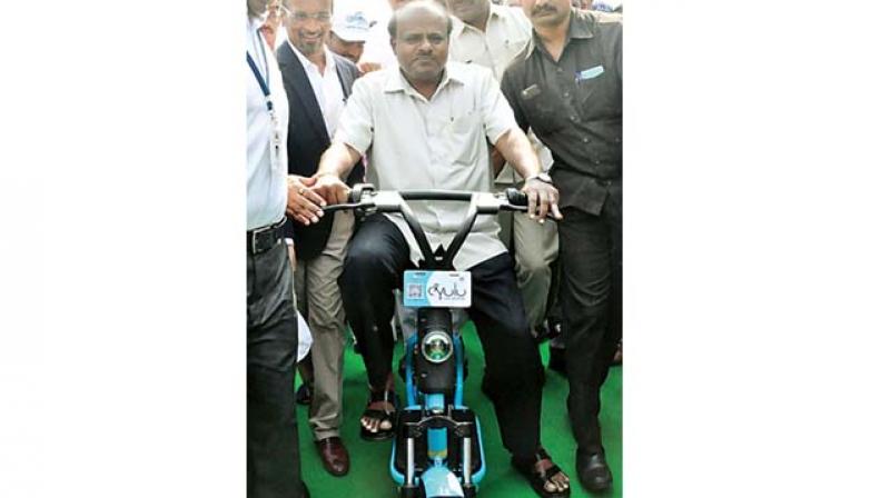 The environmentally-friendly initiative had not been launched due to various reasons. But on Monday, it was inaugurated by CM H.D. Kumaraswamy.