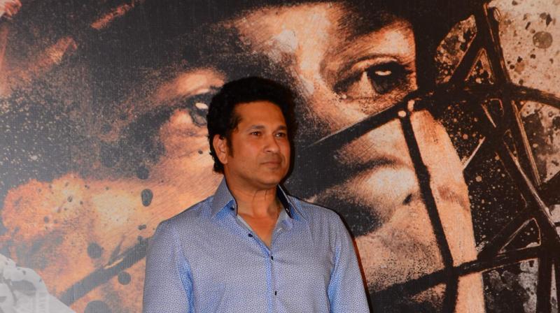 Sachin Tendulkar at the trailer launch of his film.