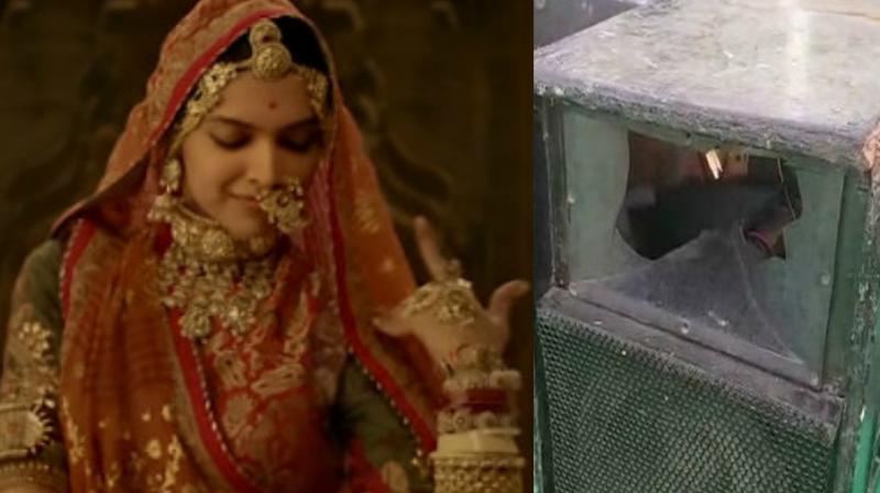 One of the speakers destroyed for playing Deepika Padukones song Ghoomar. (Photo: ANI)
