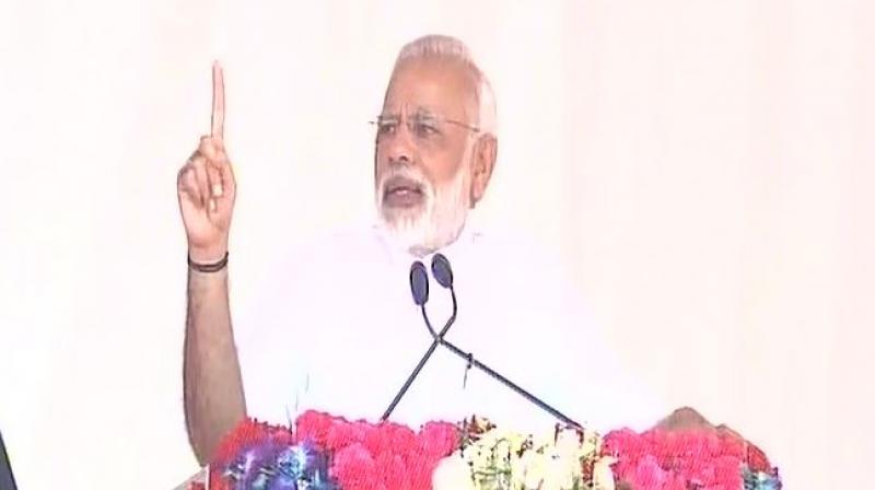Prime Minister Narendra Modi said that his government is working towards doubling the income of farmers by 2022. (Photo: ANI | Twitter)