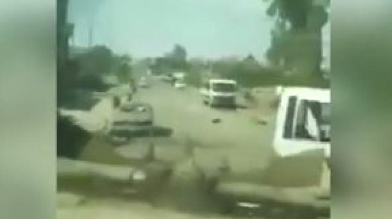 Teen Iraqi soldier films car bomb explosion on phone in a chilling video