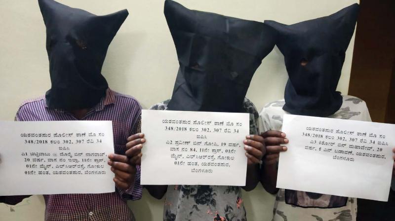 The three accused who were arrested for Jagadeeps murder (Image DC)
