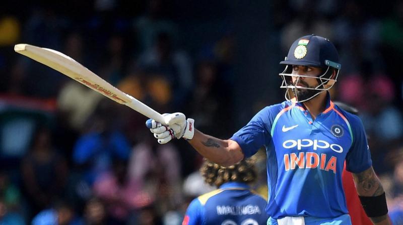 Batting first, India posted a huge 375-5 in the fourth ODI with Kohli (131 off 96 balls) and opener Rohit Sharma (104 off 88 balls) scoring sublime centuries.(Photo: AP)