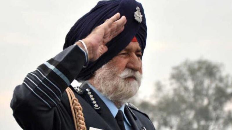 Marshal of Indian Air Force Arjan Singh. (Photo: Twitter)