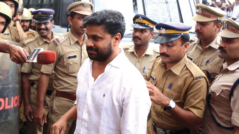 Actor Dileep is taken back to the Aluva sub jail on Saturday after the Angamaly First Class Judicial Magistrate rejected his bail plea and remanded him to judicial custody till July 25. (Photo: DC)