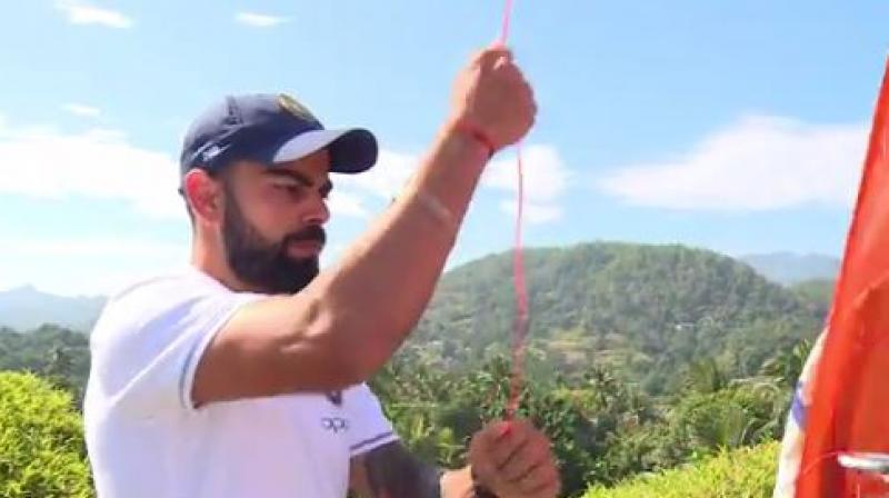 Virat Kohli hoisted the Indian national flag as the country celebrated its 70th Independence Day. (Photo: Screengrab / BCCI)