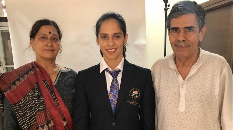 People have written that I put my dad first but its not the case otherwise I wouldnt have won medals for my country,  an emotional Saina said after beating compatriot and top seed PV Sindhu in the final of Commonwealth Games 2018. (Photo: Twitter / Saina Nehwal)